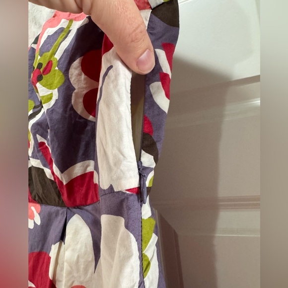 Boden Multicolored Floral 100% Cotton Lined Dress Women’s Sz 6 - Picture 6 of 11
